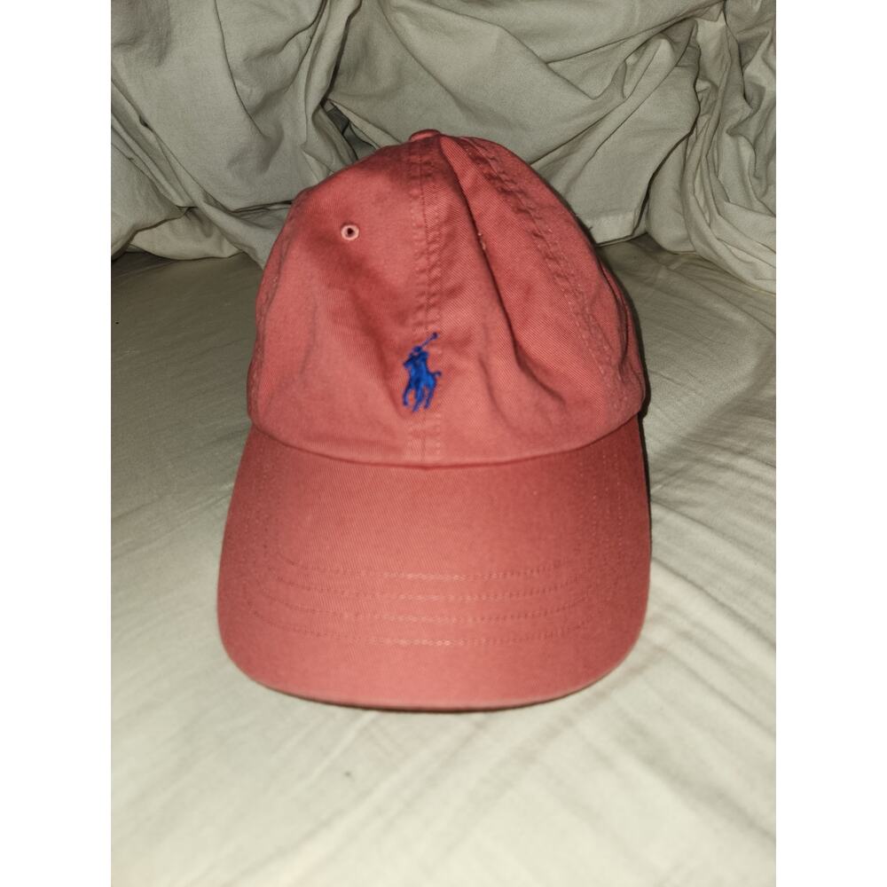 Vintage Classic Polo Ralph Lauren Coral with Navy Embroidery Baseball Cap